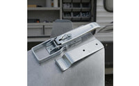 Galvanized Metal Latch Lock Latch Mechanism Long-Lasting Strike Plate Set Coiled-Loaded Latch Long-Lasting