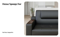 Genuine Leather Wood Frame Sofa and Table collection New Chinese design Reception Seating Minimalist Design Commercial Furniture Plush Cushioning for Visitors, Corporate Buyers, Office Managers, Guest Waiting Room, Lobby