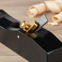 Hardwood Body Ebony Chamfer Plane Brass Blade Cover Mini Corner Rounding Plane Adjustable Depth Hand Chamfering Planer Precision Angle Control for Woodworkers, Carpenters, Wood Finishing, Workshop