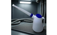 Oil Pouring Jug Screw-on Lid Oil Jug with Spout Auto Fluid Container Side Handle Rigid Molded