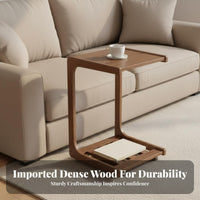 Mobile Design C-Shaped Rolling Table Multifunctional Household Furniture Space-Saving Couch Stand Easy Assembly for Apartment Dwellers, Homeowners, Television Controller Workers, Living Room, Small Areas, Bedroom, Home Office