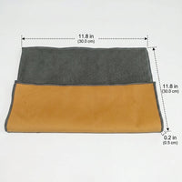 Dual-Sided Microfibre Cloth, Suede Car Towel and Microfibre Towel, 30x30cm Absorbency Anti-Tear Detailing and Polishing Cloth