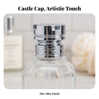 Empty Glass Spray Bottle Zinc Alloy Cap Refillable Glass Perfume Bottle for Travel, Dressing Table
