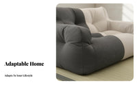 No Assembly Required Beanbag Sofa High-Density Filling Upholstered Foam Couch Removable and Washable Cover Lounge Seating Maintains Shape for Students, Young Adults, Bedroom, Dorm Room, Small Apartment, Reading Corner