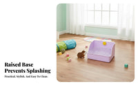 Hare Litter Box Sturdy Plastic High-Sided Pet Toilet Hare Potty Instructor Stain & Odor Resistant for Playpen
