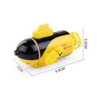 Waterproof Wireless Control Underwater Vessel Toy Auto Power-Stop Mini RC Underwater Vessel for Children, Pool, Bathtub