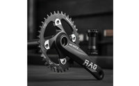 CNC-Machined Mountain Bike Crankset 104BCD Crankset with Bottom Bracket 170mm Chainset Lightweight for Cyclists, Trail Riding, Drivetrain Upgrade