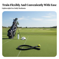 Warm-up Tool Golf Swing Training Rope Portable Golf Swing Tempo Rope Ergonomic Grip for Beginners, Youths, Home, Office