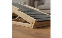 Foldable Pet Stairs Sturdy Wood Frame Wooden Pet Stairs Non-Slip Dog Ramp Portable Adjustable Dog Ramp Abrasion Resistant