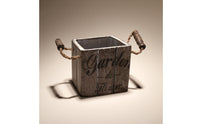 Vintage Wooden Planter Box with Rope Handles Sturdy Wood Planter Box Lightweight Compact for Entryway