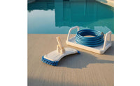 Blue Bristles Brush-Lined Pool Vacuum Head Thickened Plastic Pool Vacuum Head with Side Brushes