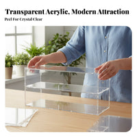 Detachable Design Acrylic Display Box High-Clarity Dustproof Model Case Easy Assembly Acrylic Bakery Display Case Included for Collectors, Hobbyists, Cafe Owners, C Display Ee Shop, Retail Shop, Exhibition