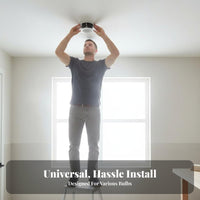 Die-Cast Aluminum GU10 Downlight Frame Long-Lasting Metal Construction MR16 Ceiling Light Fixture Holder Good Heat Dissipation for Bathroom