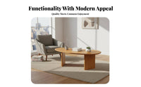 Long-Lasting Low-Profile Coffee Table Stable Structure Bean-Shaped Table Sturdy Construction Living Room Furniture Easy to Clean for Apartment Dwellers, Homeowners, Interior Designers, Balcony, Lounge, Office, Reception Area