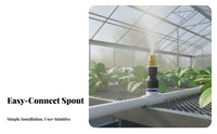Aerosolizing Sprinkler Head Water-Saving Adjustable Misting Nozzle Easy to Install Quick Connect Tee Sprinkler for Gardeners, Farmers, Garden, Lawn