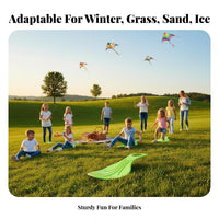 Wear-Resistant winter sled Mat Thickened Design Portable sled throughout the year Use Sliding Board With Handles for Children, Adults, Families, Grassy Slopes, wintery Hills, Sand Dunes, Backyard