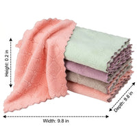 Cationic Microfibre Cloth with Locked Border, Super Absorbent Cloth for Cleaning, Quick-Dry Multipurpose Microfiber for Kitchen and Glass Surfaces