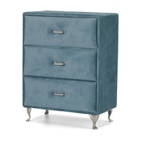 Jewelry Storage Cabinet 3-Drawer Jewelry Box with Drawers Compact Dresser with Drawers for Women, Girls, Vanity, Bedside Table