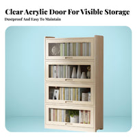 Large Capacity Multi-Tier bookshelf with Drawers Simple Design bookshelf Sturdy Construction unattachedstanding Shelf Unit Easy Assembly for Children, Book Lovers, Office Workers, Study Room, Bedroom