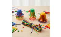 Fine Movement Skills Braided Basket Toy Hand-Eye Coordination Weaving Cord Toy Creative Play for Preschoolers, Tabletop, Classroom
