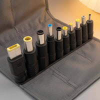 10 Pieces Black DC Adapter Conversion Plug Set Color-Coded Laptop Power Adapter Plug Plastic Body