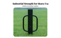 Heavy-Duty Fence Post Driver Smooth Rounded Yard Tool Welded Handles Metal Fence Post Driver