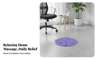 Balanced Firmness Round Silicone Stepping Pad Portable Acupressure Foot Mat Non-Slip Foot Acupressure Mat Interlocking Design for Office Workers, Elderly, Under Desk, Gym