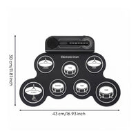 sensitiveSensitive Pads Roll up Electronic Drum Pad Built-in Speaker Portable Electronic Drum Kit for Home