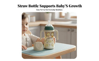 Fall-Resistant Baby Straw Bottle with Handles Safe Toddler Weighted Straw Cup Easy to Clean for Toddlers, Infants, Mealtime, Travel, Home