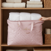 Thickened Non-Woven Quilt Storage Bag with Zipper and Handle for Comforters and Blankets