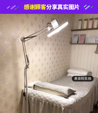 护眼超亮纹身灯纹绣睫毛美容工作落地台灯麻将珠宝玉器补光灯110V 黑色款遥控调光调色48瓦赠收纳包送桌夹