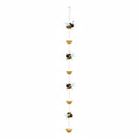 Bee-Themed Rain Chain Weather-Resistant Hanging Bee Chain Rust-Resistant Tiered Rainwater Collector for Porch