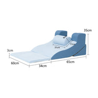 Ergonomic Design Elevated Sleeping Pillow Multi-Functional Adjustable Bed Inclined Pillow Set Gastric Reflux Relief Orthopedic Backrest System for Women, Bedridden Individuals, Post-Surgery Patients, Sofa