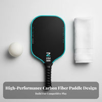 Carbon Fiber Pickleball Paddle Large Sweet Area Carbon Fiber Pickleball Racket Textured Twist Paddle Abrasion Resistant