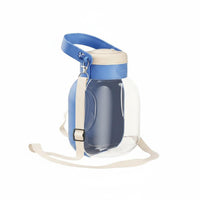 Portable Dog Water Cup with Strap Foldable Pet Water Bottle Wide Mouth Travel Bowl for Outdoor