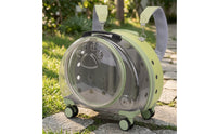 Hard-Shell Rolling Pet Carrier with Wheels Ventilated Pet Carrier with Wheels Lightweight Dog Suitcase Compact for Outings