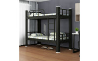 Metal Bunk Bed Heavy-Duty Bunk Bed with Mattress Space-Saving Furniture for Students, Teens, Shared Bedrooms, Dorm Rooms, Residential Accommodations