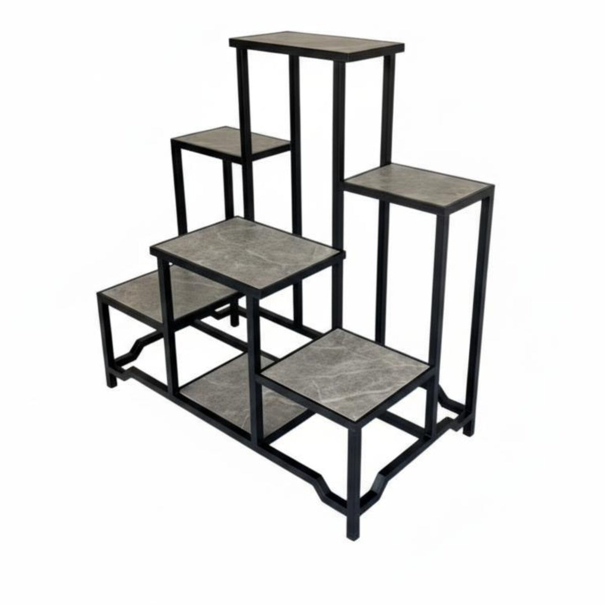 Multi-Tier Plant Stand Floor-Standing 7-Unit Combination Bonsai Stand Long-Lasting Rust-Resistant for Gardeners, Balcony