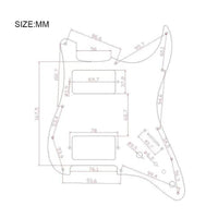 Shield Film Stratocaster-Inspired Style Pickguard Uncovered Humbucker Dual-Humbucker Pickguard
