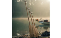 Traditional Boat Paddle Handmade Dense Wood Kayak Paddle Wooden Boat Oar Lightweight Boating Gear for Training
