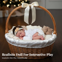 5 Pieces Reborn Doll Hand-Painted Realistic Baby Doll Realistic Sleeping Baby Bathable children's Toy Cleanable for Children 3+