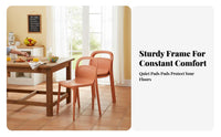 Thickened Construction Stackable Plastic Chair Vibrant Colors Indoor Seating Easy to Clean Household Furniture Ergonomic Backrest for Apartment Dwellers, Office Managers, Dining Room, Small Areas, Kitchen, Balcony