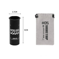 Cylindrical Aluminum Cutlery Tube Black Cutlery Storage Tube Slim Drawstring Pouch Set