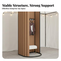 Foldable Design Mobile Dressing Room Easy Assembly Portable Fitting Room Thickened Light-Blocking Material Mobile Changing Booth Sturdy Frame for Clothing Shop Owners, Temporary Shop Operators, Street Markets, Outdoor Events, Shopping Malls, Photo Studios
