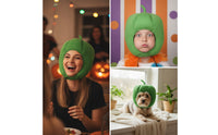 Green pepper Fuzzy Headpiece Costume Green pepper Hat Comfortable Accessory for Photo Shoots