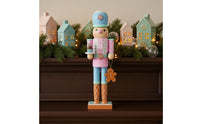 Gingerbread Nutcracker Hand-Painted Pastel Nutcracker Lightweight Festive Decor