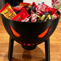 Halloween Decorative Electronic Fire Pit Lamp with Evil BBQ Grill Prop