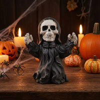 Desktop Ornament Halloween-Themed Resin Figurine Freestanding Miniature Figurines for Collectors, Mantel, Party Tables, Spooky-House Displays