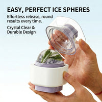 Soft Drinks Round Ice Maker for Home Bar, Easy Release 6cm Ice Ball Maker with Press, Large Diameter Design Party Supplies, Modern Style 1pc