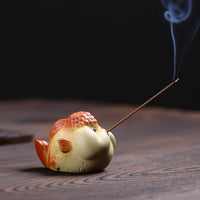 Yixing Purple Clay Goldfish Tea Pet Incense Holder Handmade Duan Ni Tea Ornament
